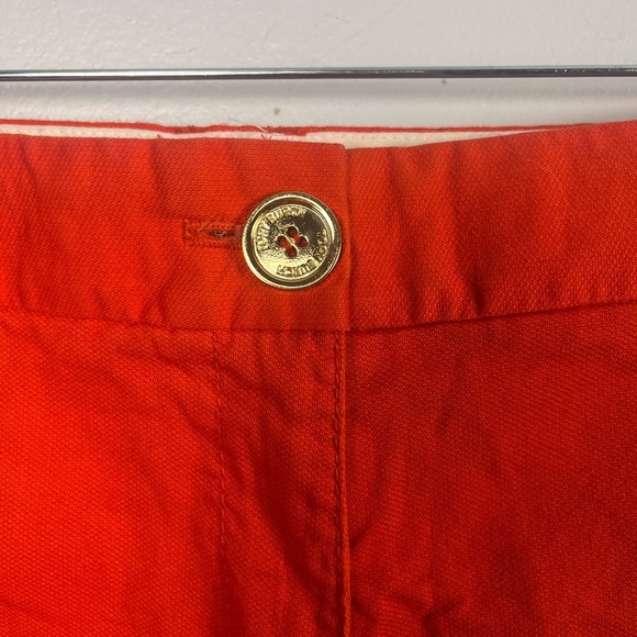 Tory Burch chino Shorts Women's Size 6 Red cotton mini - Picture 2 of 6
